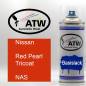 Preview: Nissan, Red Pearl Tricoat, NAS: 400ml Sprühdose, von ATW Autoteile West.